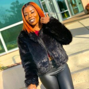 Black Fur Coat from Fashion Nova!